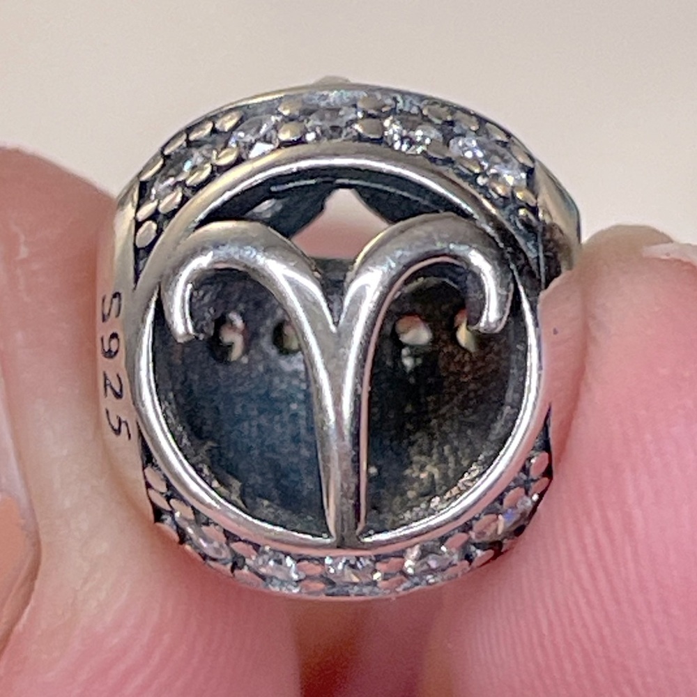 Bracelet Charm Aries Zodiac Sign Sterling Silver